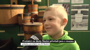 Prvňáčci ze školy Školní přivítali jaro v muzeu