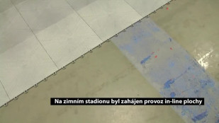 Na zimním stadionu byl zahájen provoz in-line plochy