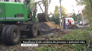 Kanalizace bude uvedena do provozu v polovině roku