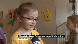 MŠ Balzacova uspořádala také sbírku pro chudé děti