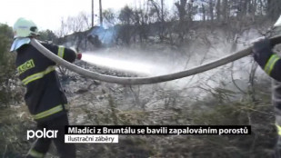 Mladíci z Bruntálu se bavili zapalováním porostů