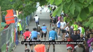 I přes extrémní počasí si in-line závod vítěze našel