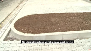 Na ulici Mozartova vzniká nové parkoviště