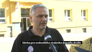 Sbírka pro ovdovělého strážníka dopadla skvěle