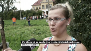 Ve Stonavě se soutěžilo v sečení klasickou kosou