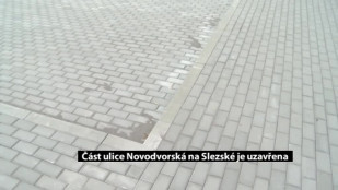 Část ulice Novodvorská na Slezské je uzavřena