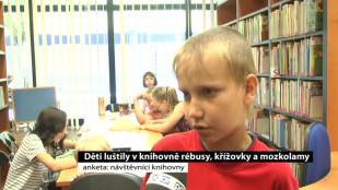 Děti luštily v knihovně rébusy, křížovky a mozkolamy