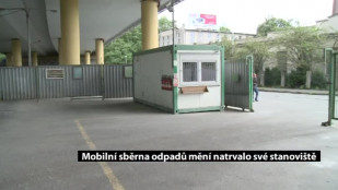 Mobilní sběrna odpadů mění natrvalo své stanoviště