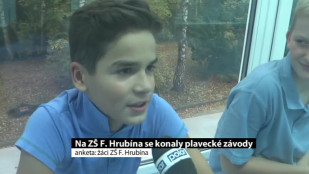 Na ZŠ F. Hrubína se konalo městské kolo v plavání