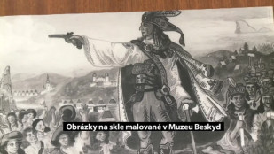 Obrázky na skle malované v Muzeu Beskyd