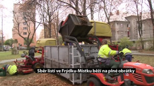 Sběr listí běží ve Frýdku-Místku na plné obrátky