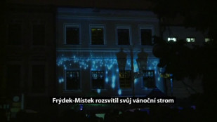 Frýdek-Místek rozsvítil vánoční strom