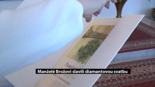 Manželé Brožovi slavili diamantovou svatbu