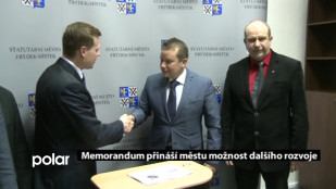 Memorandum přináší městu možnost dalšího rozvoje