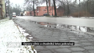 Opravy silnic a chodníků letos pokračují