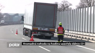 Hromadná nehoda na hodinu uzavřela dálnici D1