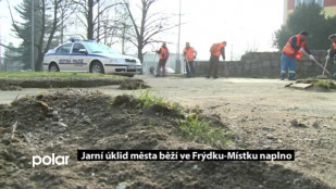 Jarní úklid města běží ve Frýdku-Místku naplno