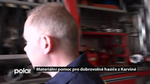 Materiální pomoc pro dobrovolné hasiče z Karviné