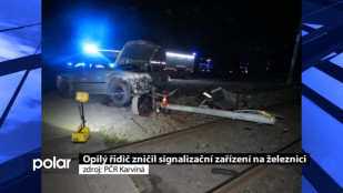 Opilý řidič zničil signalizační zařízení na železnici