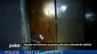 Hacker ze Svinova se před policisty schoval do skříně