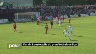 Karviná postoupila do první fotbalové ligy