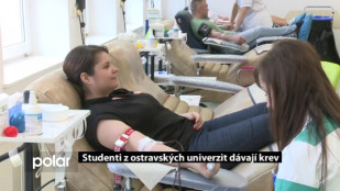 Studenti z Ostravských univerzit dávají krev