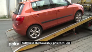 Odtahová služba asistuje při čištění ulic