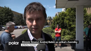 Ministr financí Andrej Babiš se setkal s horníky