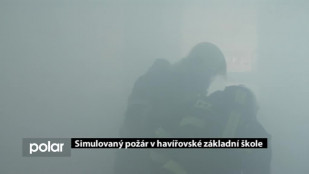 Simulovaný požár v havířovské základní škole