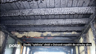 Zloděj cyklista chtěl v Ostravě vypálit do střechy díru