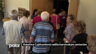 Kateřina Cajthamlová radila karvinským seniorům