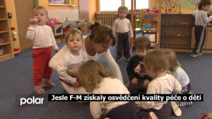 Jesle F-M získaly osvědčení kvality péče o děti