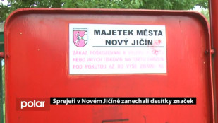 Sprejeři v Novém Jičíně zanechali desítky značek