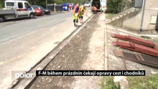 F-M během prázdnin čekají opravy cest i chodníků