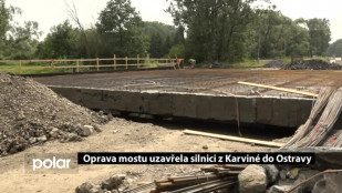 Oprava mostu uzavřela silnici z Karviné do Ostravy