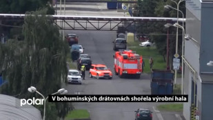 V bohumínských drátovnách shořela výrobní hala