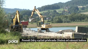 Povodí Odry vyčistí přehradu Olešná od nánosů bahna - rozšířená