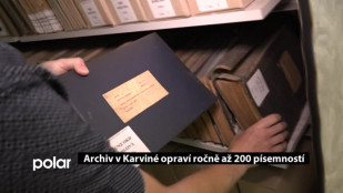 Archiv v Karviné opraví ročně až 200 písemností