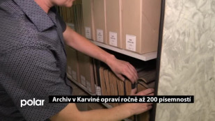 Archiv v Karviné opraví ročně až 200 písemností