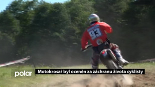 Motokrosař byl oceněn za záchranu života cyklisty