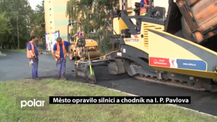 Město F-M opravilo silnici a chodník na I. P. Pavlova