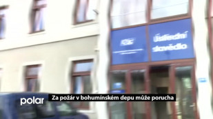 Za požár v bohumínském depu může porucha