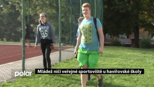 Mládež ničí veřejné sportoviště u havířovské školy