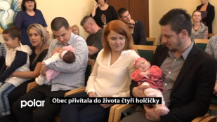 Obec přivítala do života čtyři holčičky