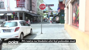 Při rvačce na Stodolní ulici byl pobodán muž