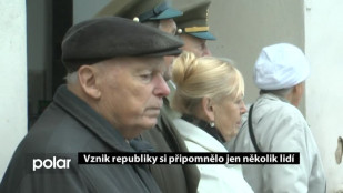 Vznik republiky si připomnělo jen několik lidí 