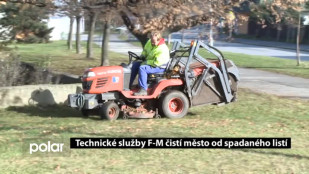 Technické služby F-M čistí město od spadaného listí