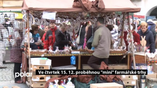 Ve čtvrtek 15. 12. proběhnou “mini” farmářské trhy