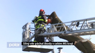 Silný vítr páchal škody v celém MS kraji