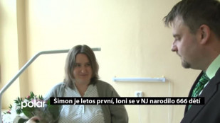 Šimon je letos první, loni se v NJ narodilo 666 dětí